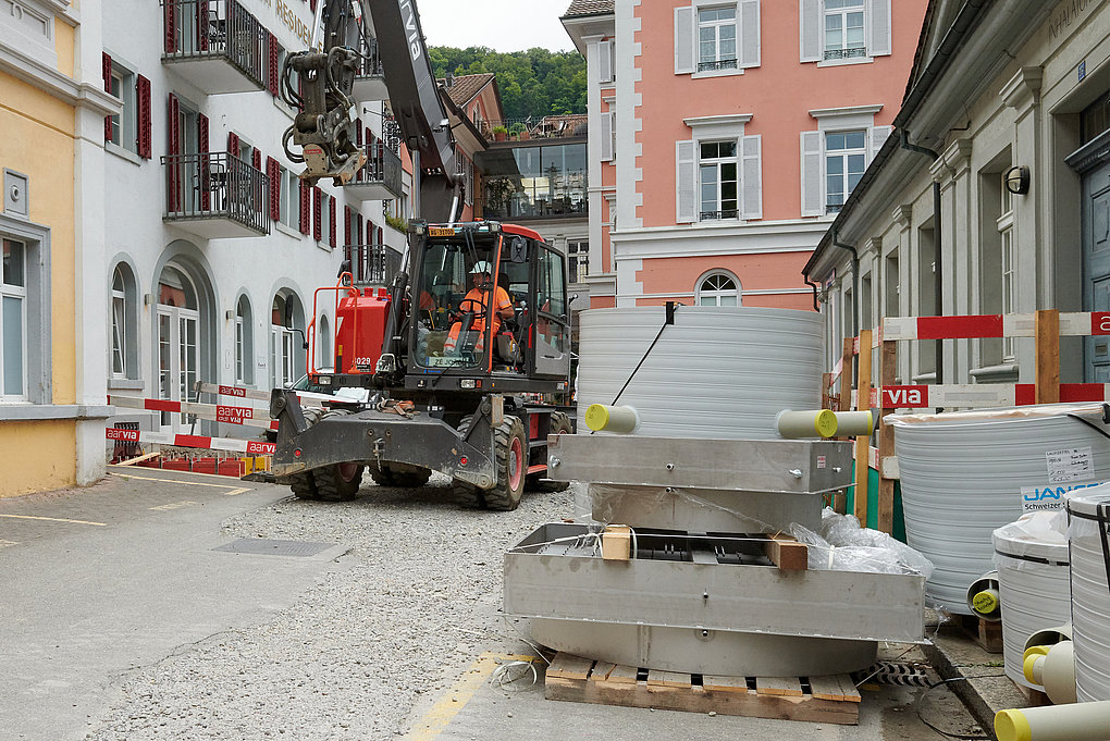 Insulated double-wall pipes thermal bath Baden