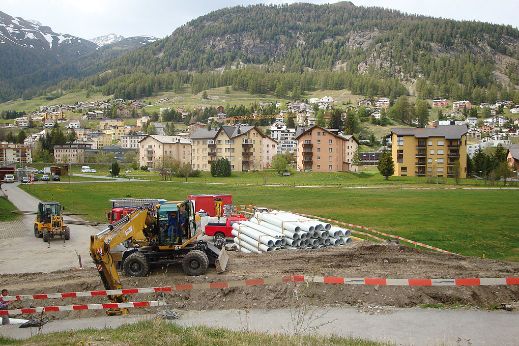 Fusion drainage systems between Samedan and S-chanf