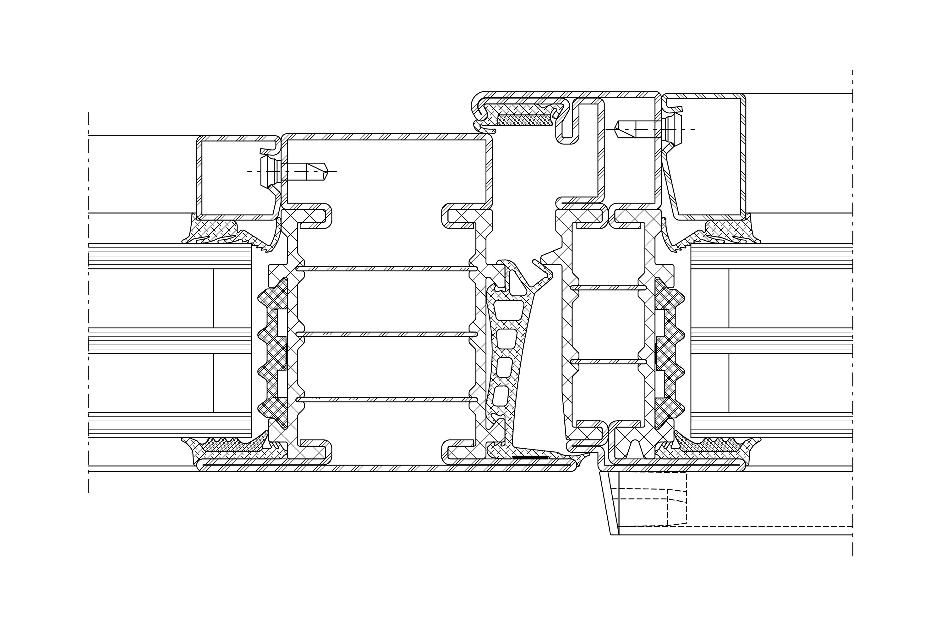 Jansen AG - Section detail Janisol HI windows