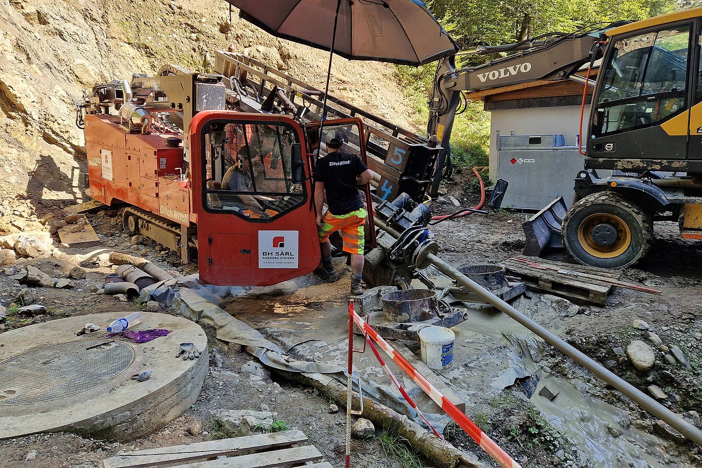 Replacement of a drinking water pipe Replacement of a drinking water pipe