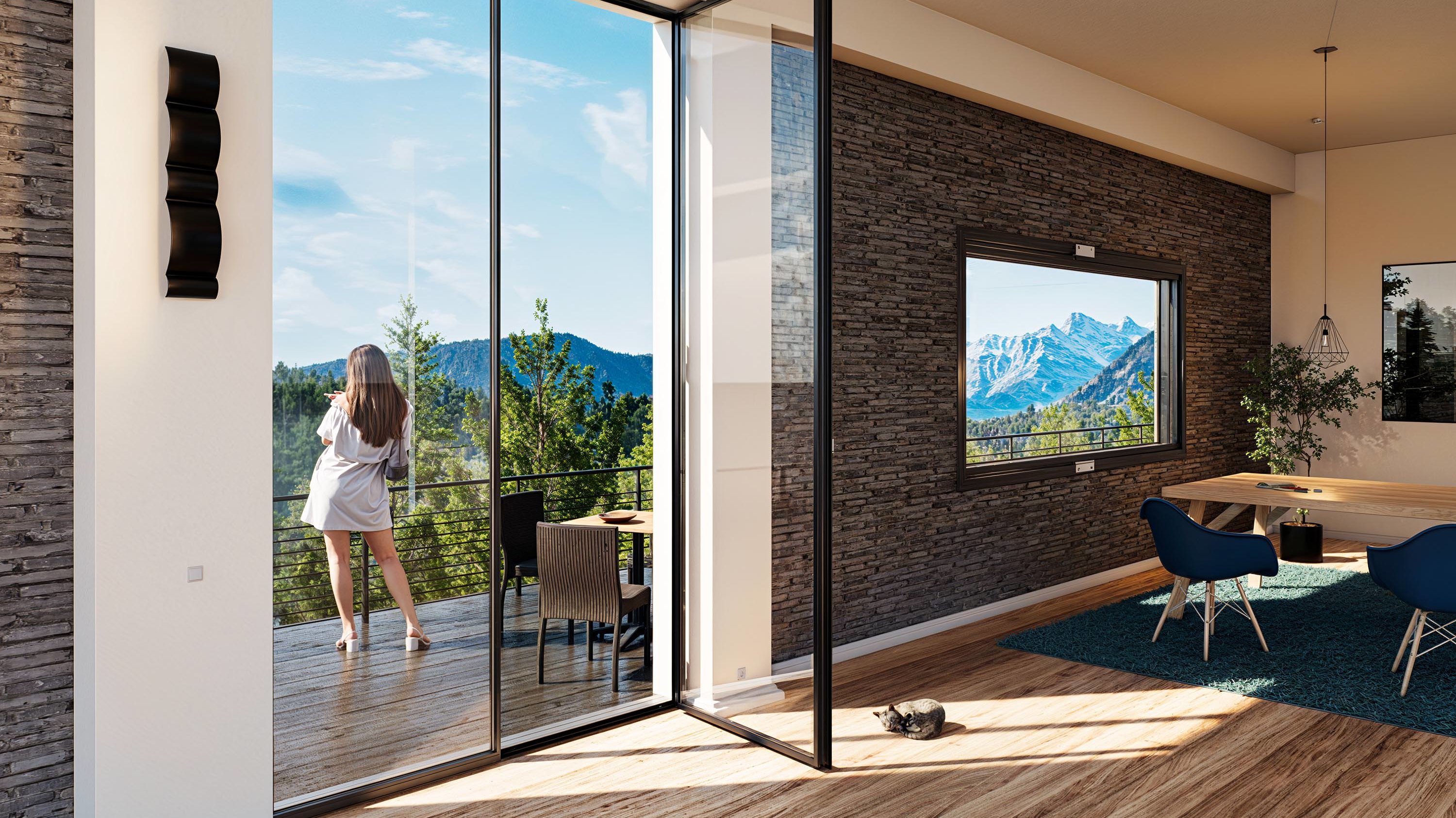 Jansen AG - Übergrosse Drehfenster – Janisol Arte 66 Plus