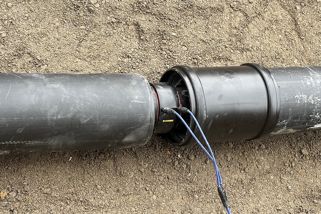 Double-wall pipe system in use: safe drainage in protection zones