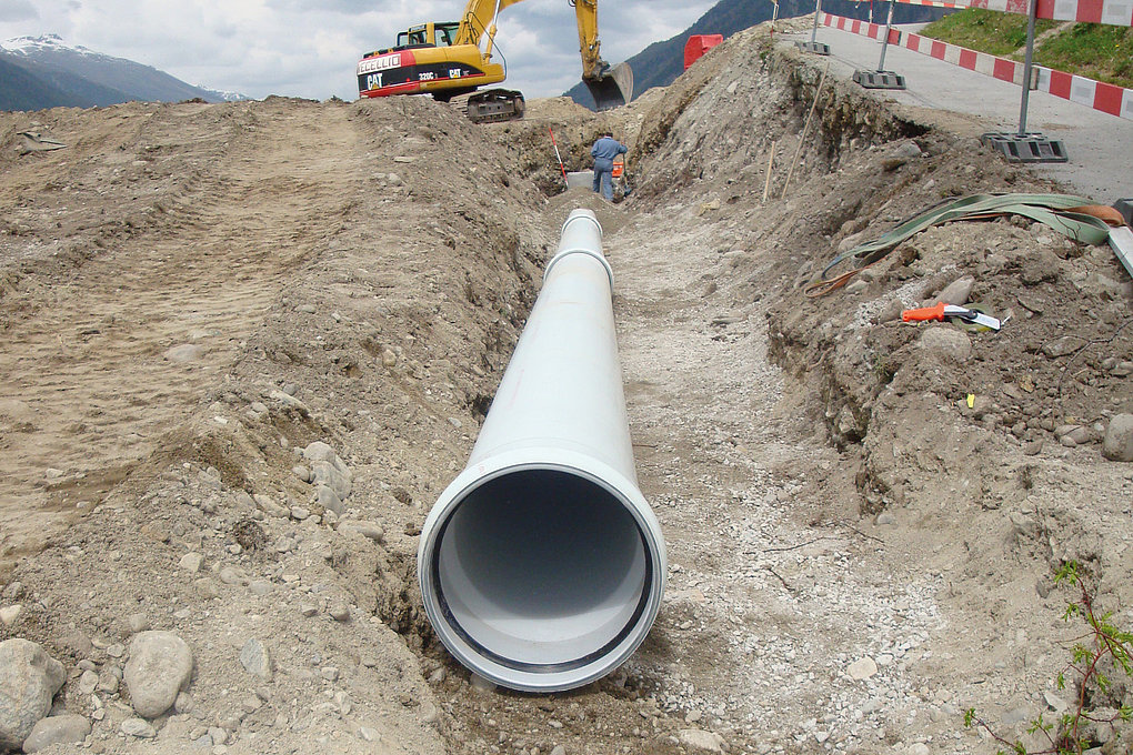 Fusion drainage systems between Samedan and S-chanf