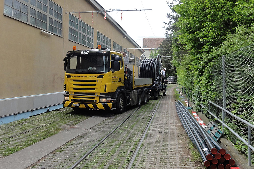 Assainissement transports publics zurichois dépôt de tram Irchel