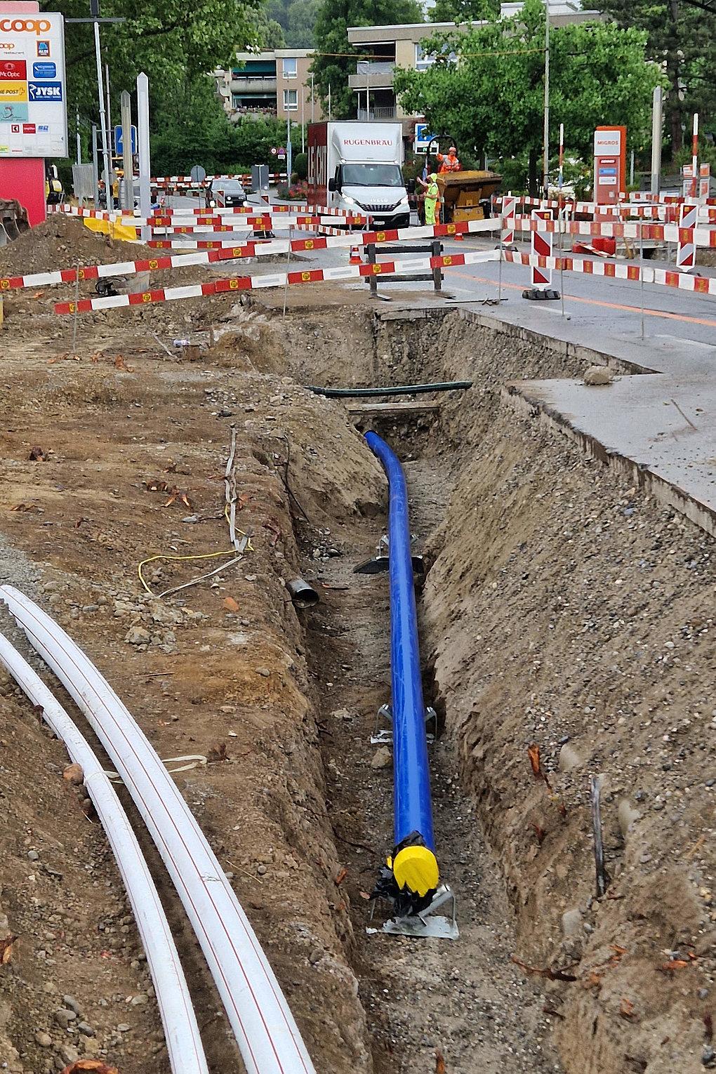 Tiefbauprojekt Knotenpunkt