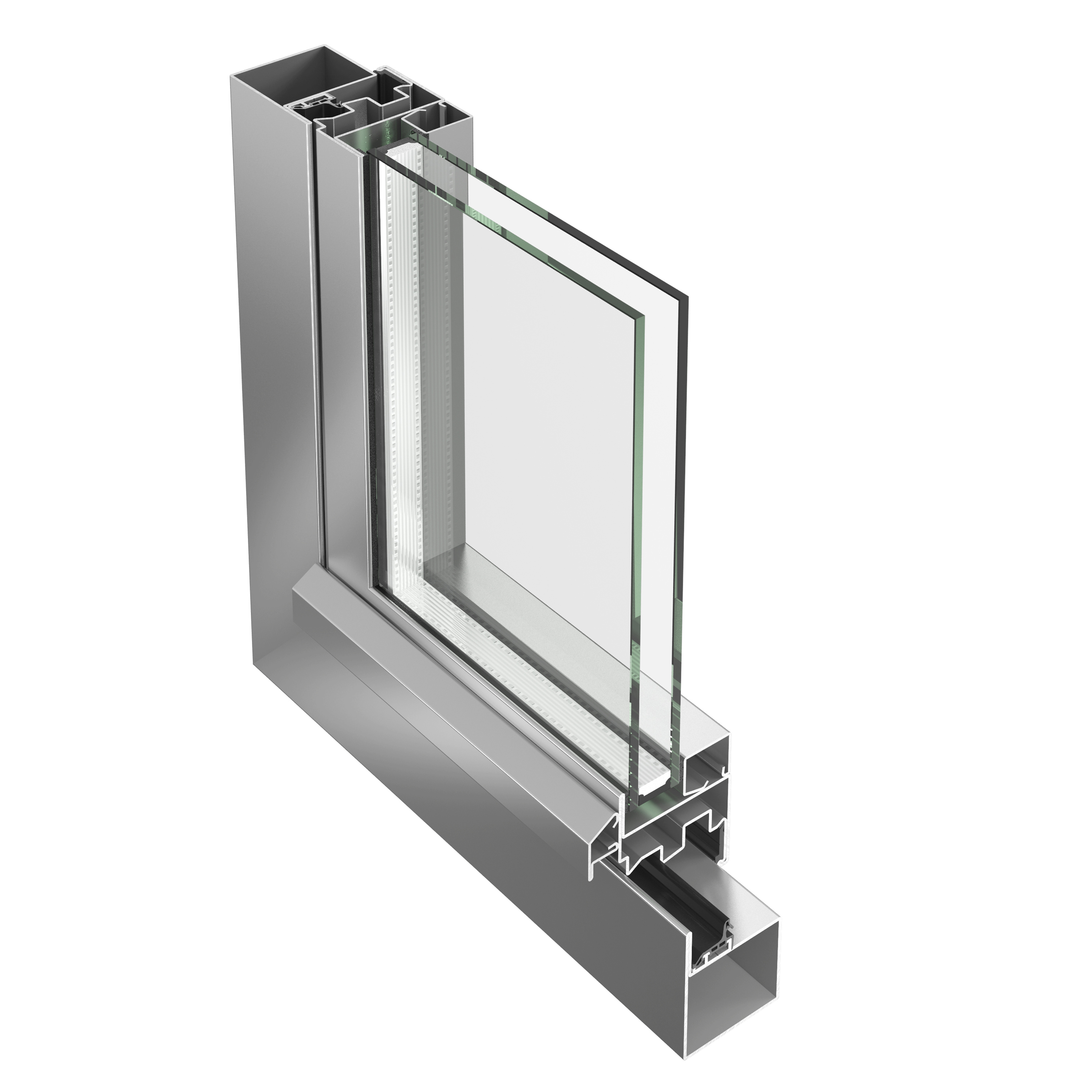 Fenêtres Jansen-Economy 50 en acier et acier inoxydable