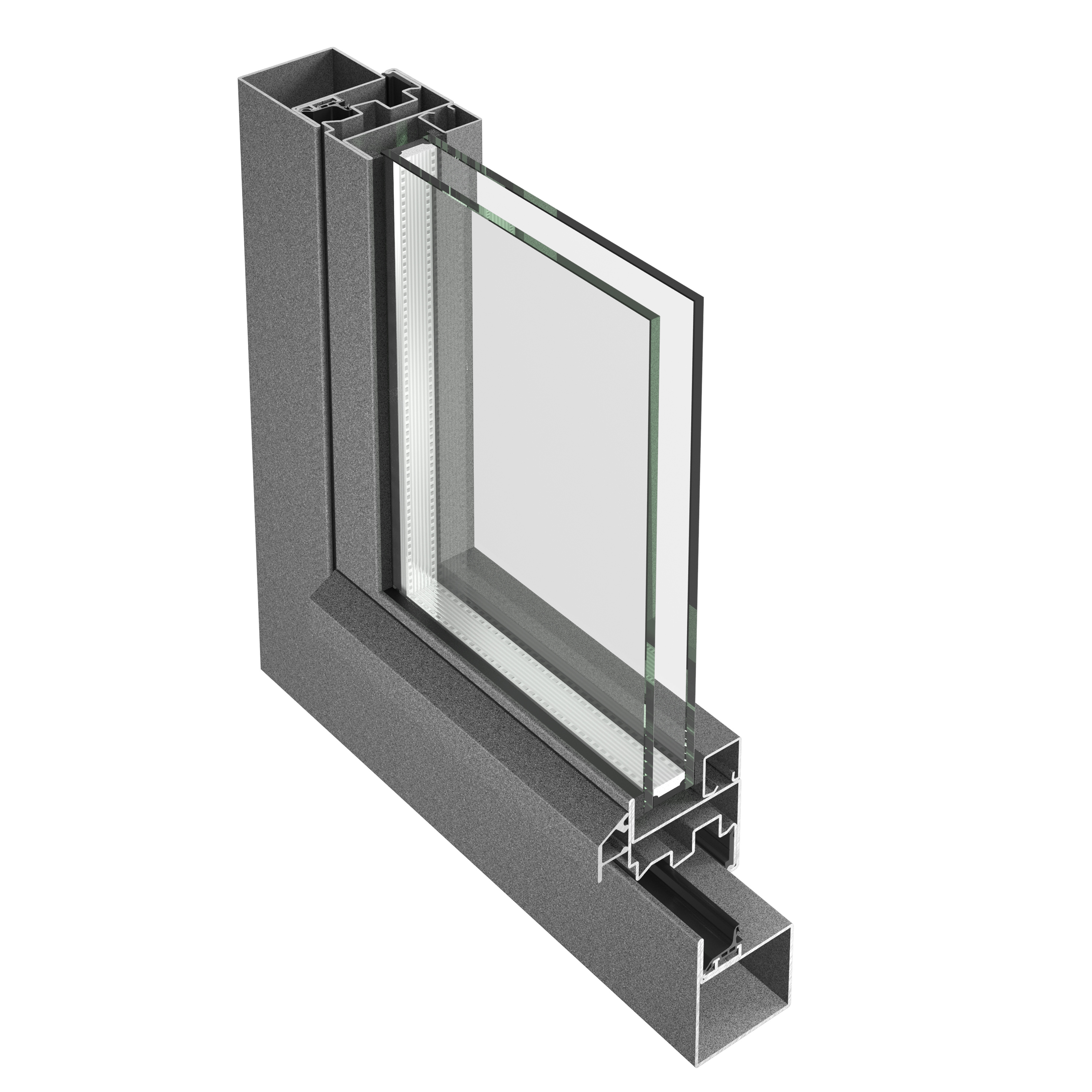 Fenêtres Jansen-Economy 50 en acier et acier inoxydable