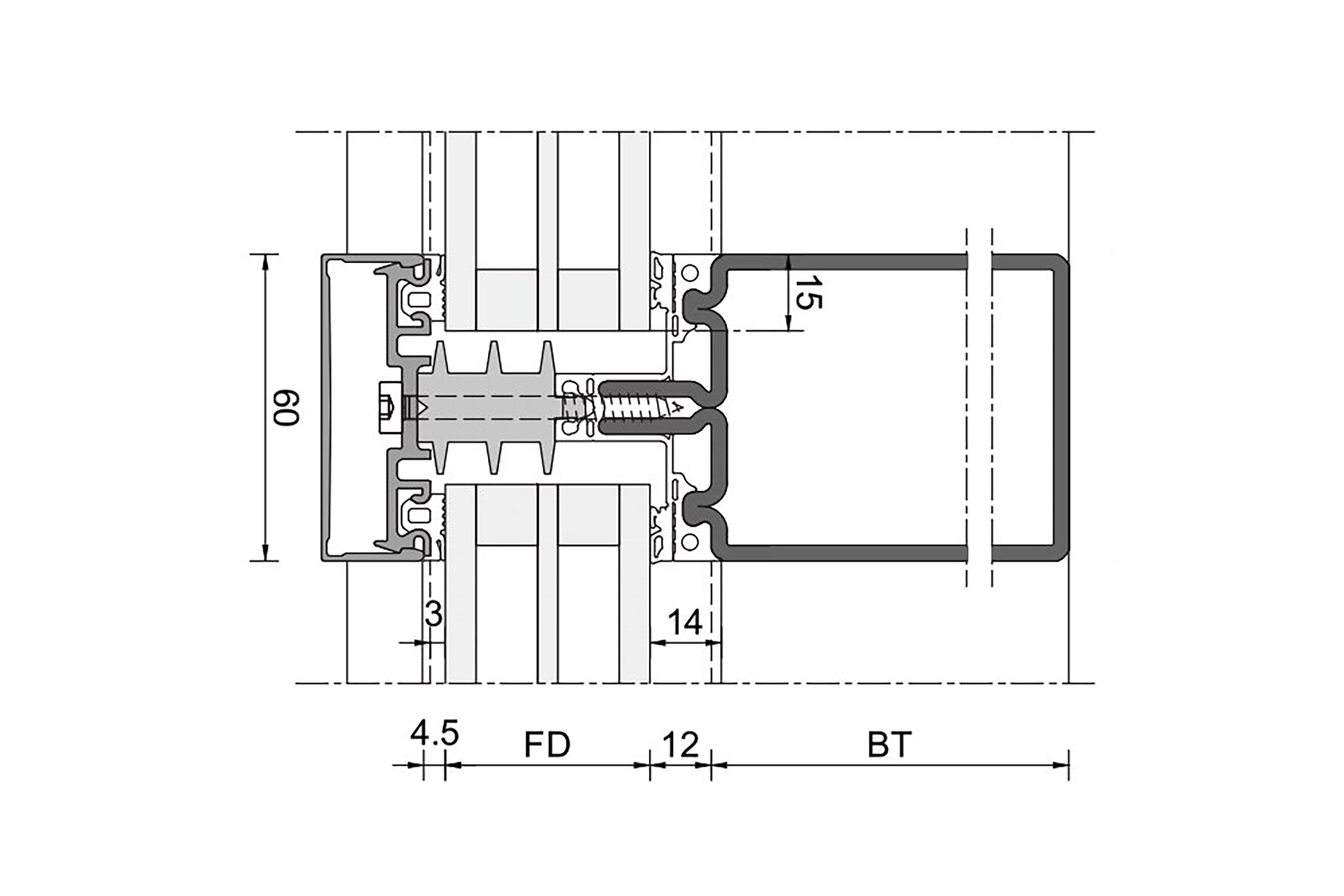 Jansen Tecline 60 detailed section - Jansen AG Jansen Tecline 60 detailed section - Jansen AG