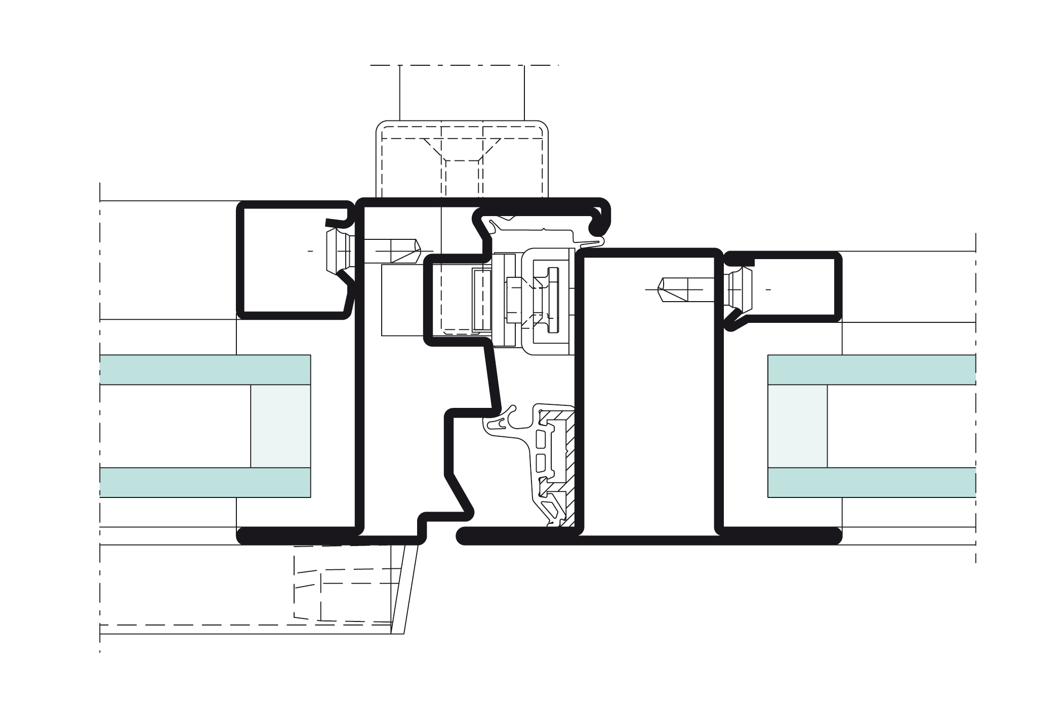 Jansen - Section detail Jansen Economy 50 windows