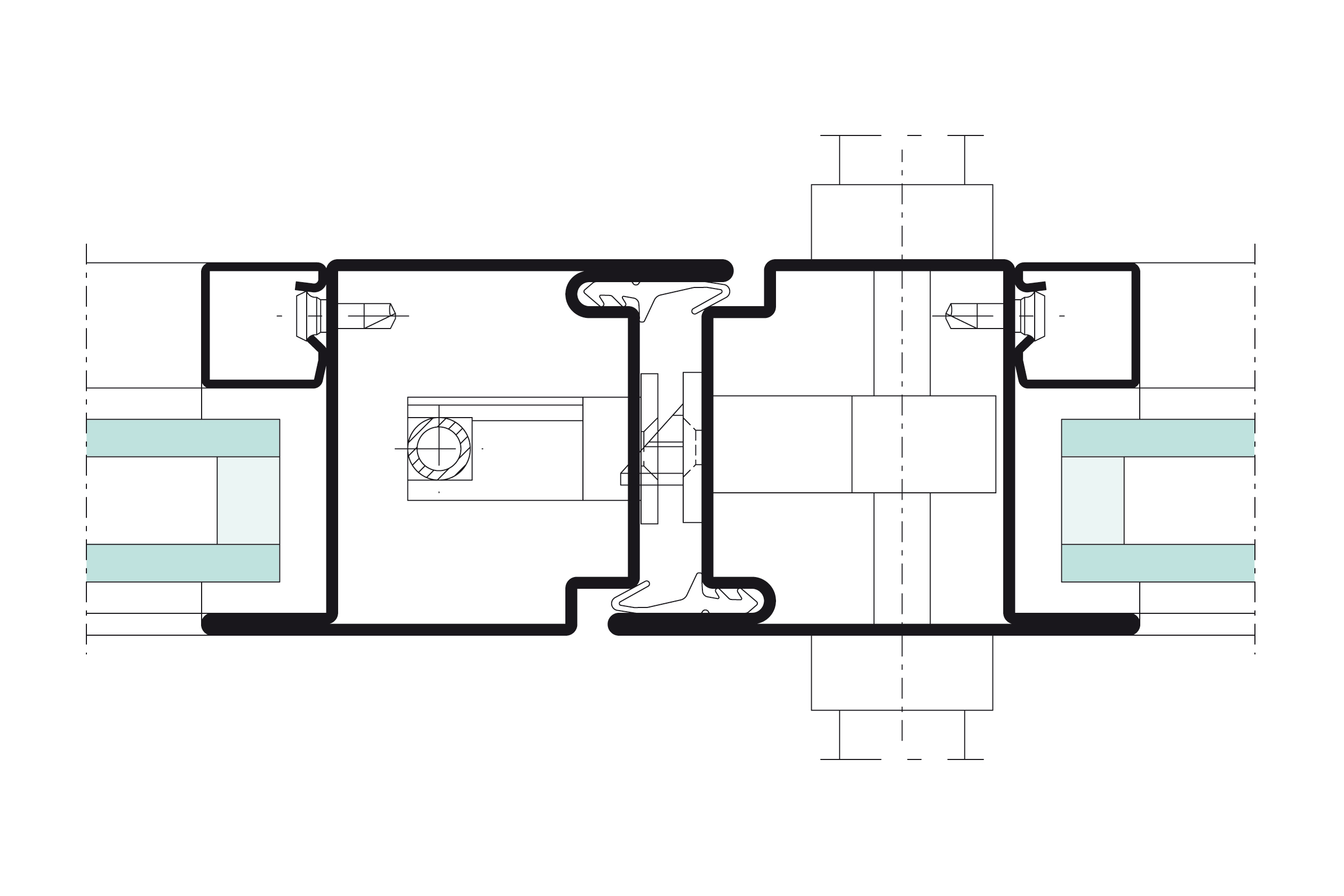 Jansen AG - Detailschnitt Jansen-Economy 60 Türe