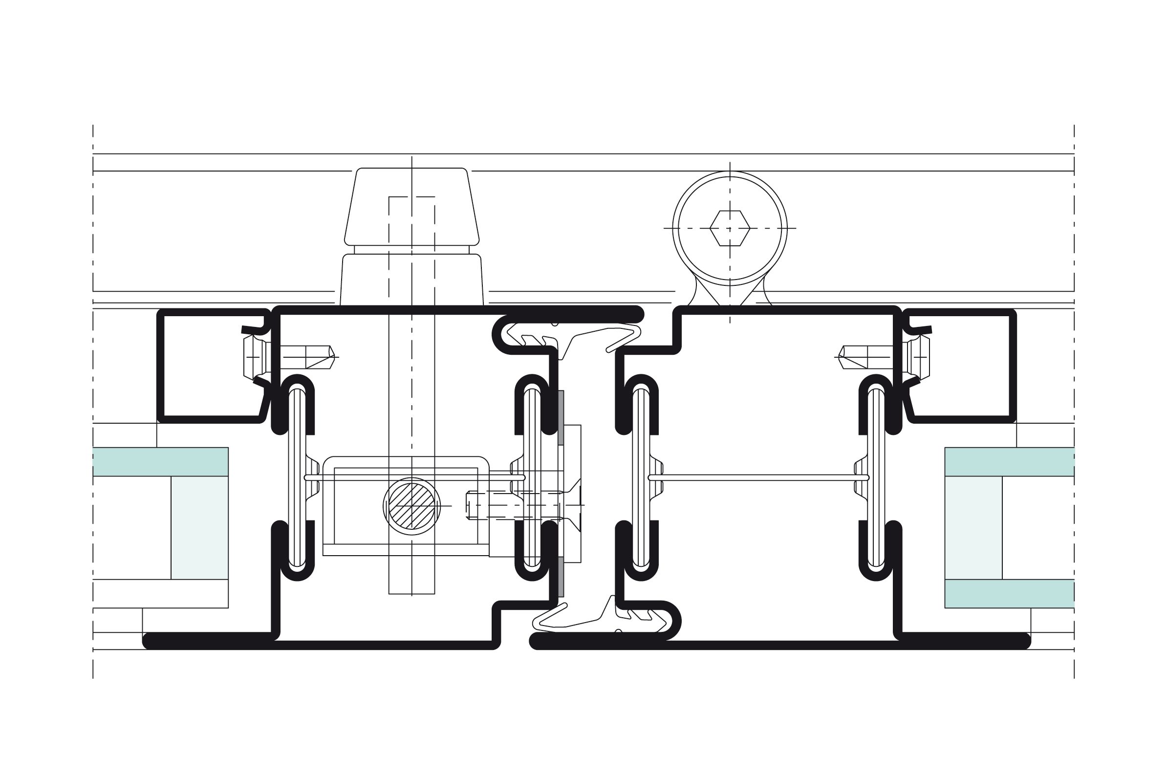 Jansen - Section detail Janisol folding partition