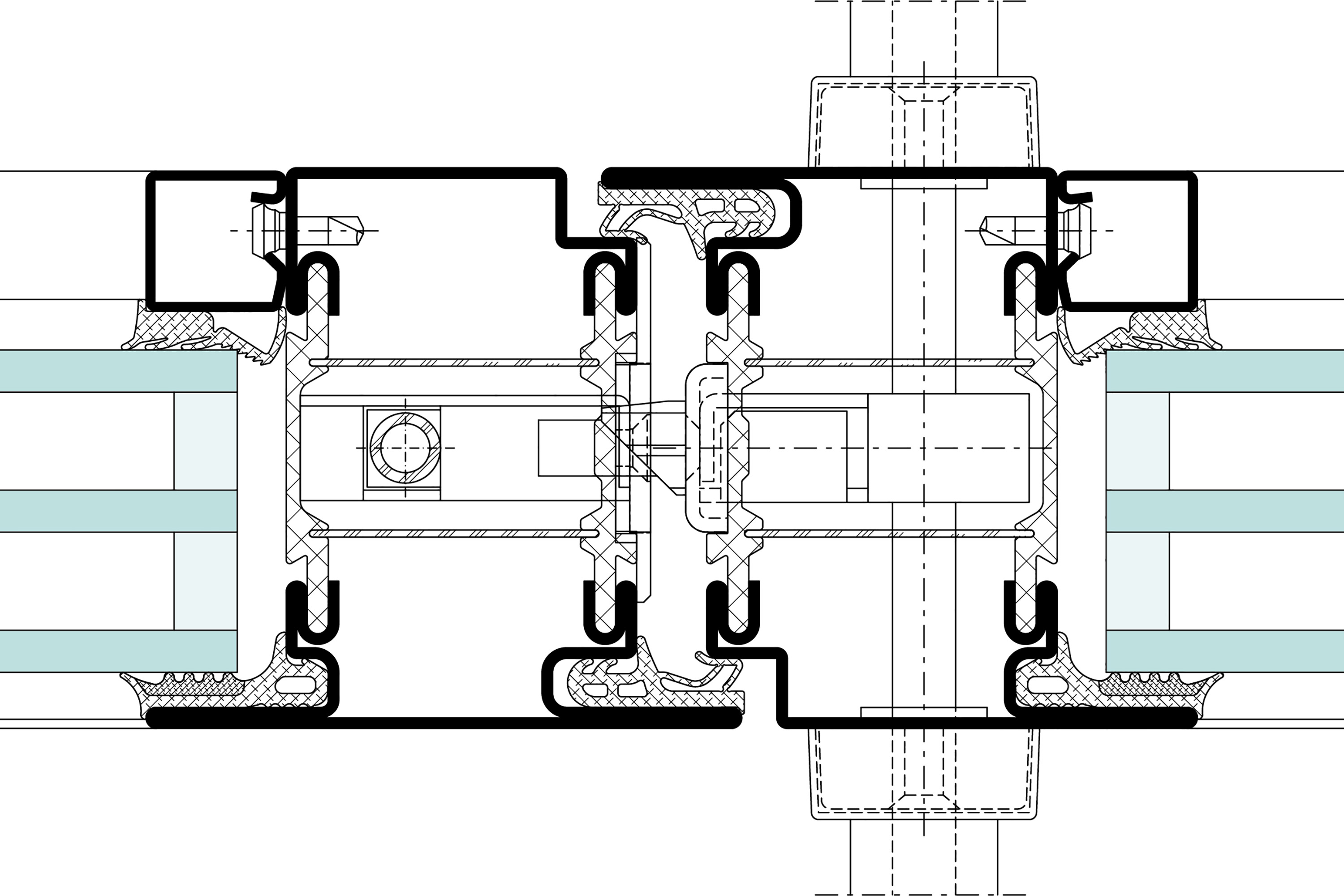 Jansen AG - Detailschnitt Janisol HI Türe