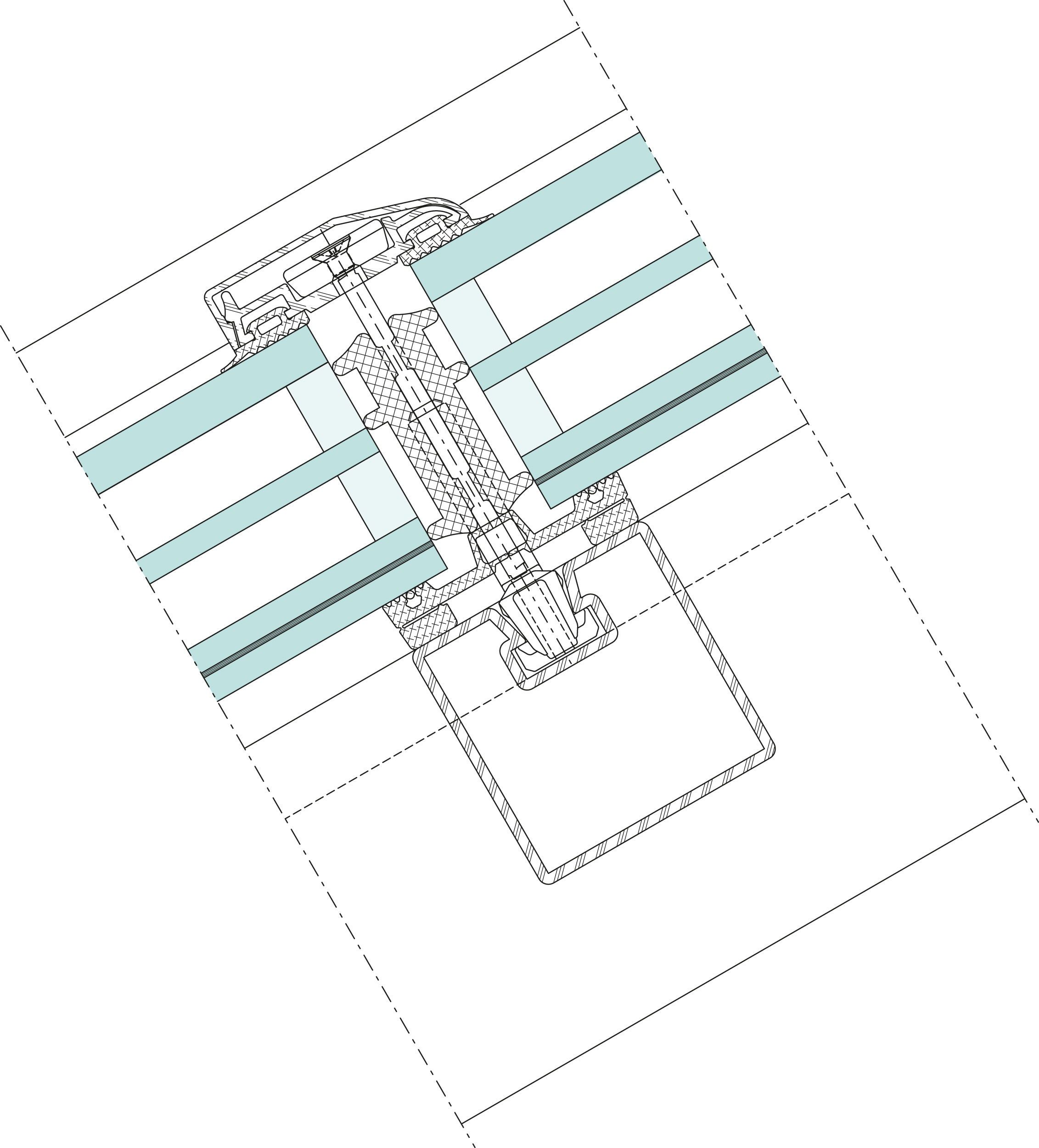 Jansen - Sezione in dettaglio Coperture vetrate VISS Basic