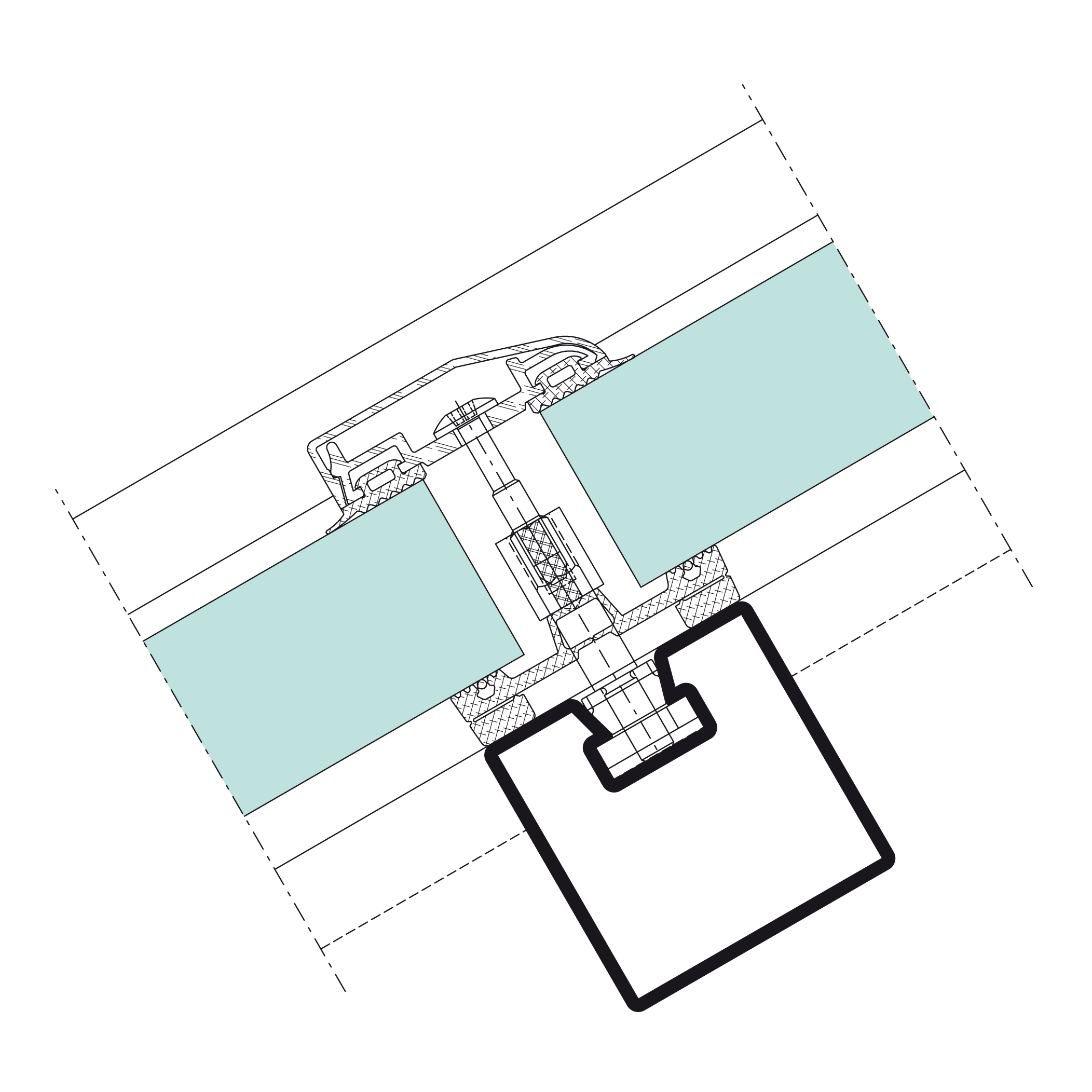 Jansen - Section detail VISS Fire roof glazing