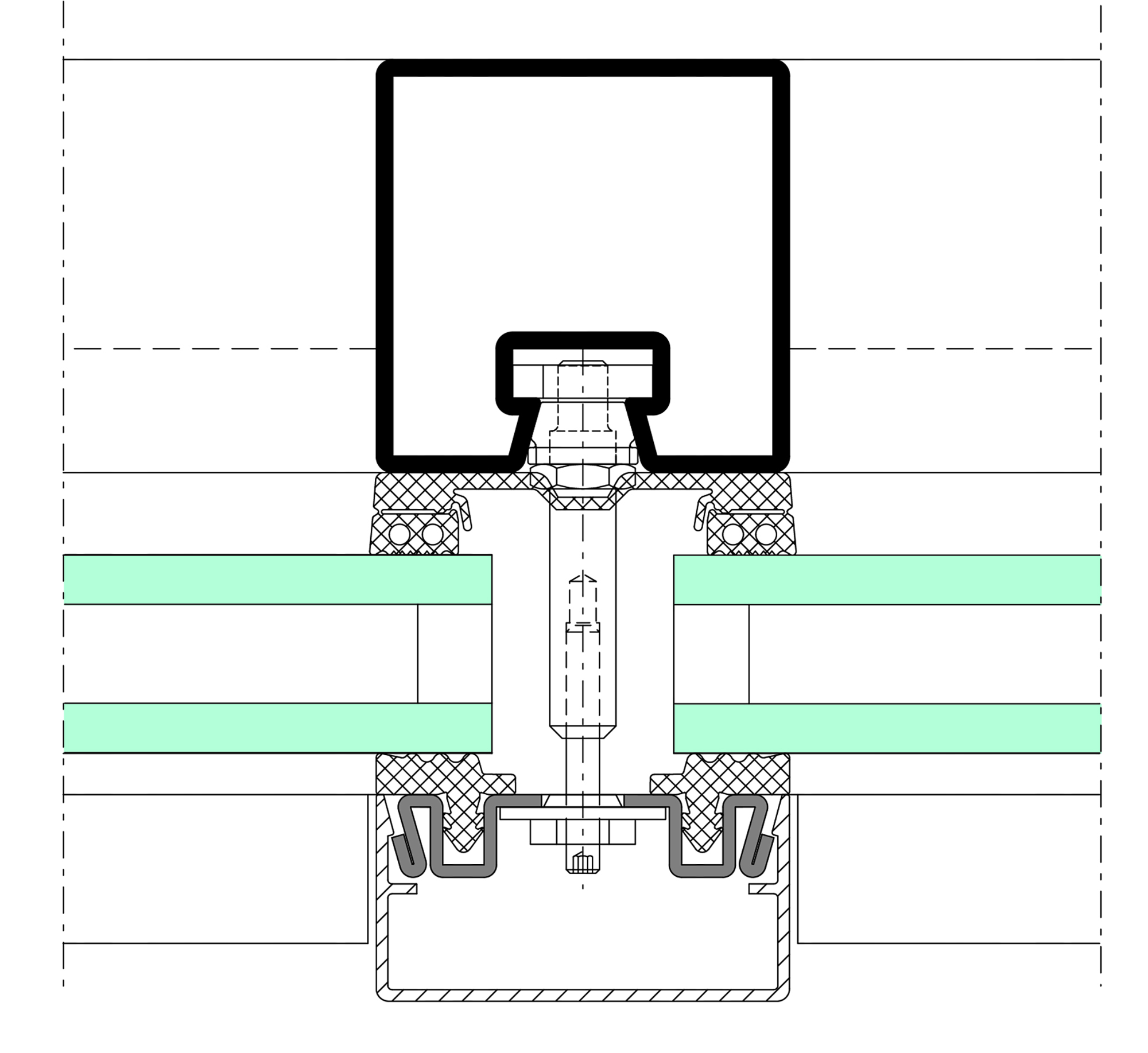 Jansen AG - Section detail VISS Fire Fassade