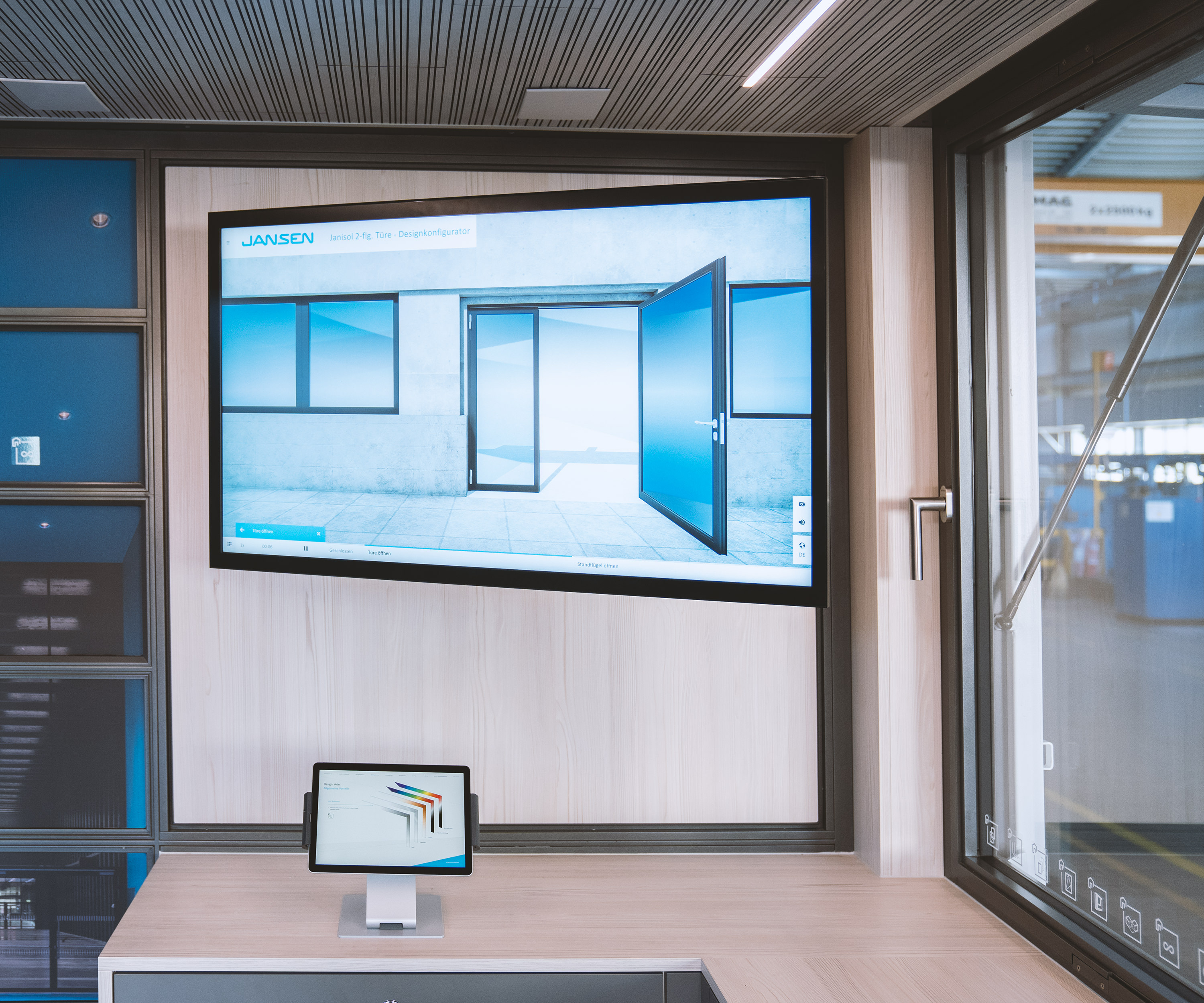 Virtual showroom on screen - Jansen AG