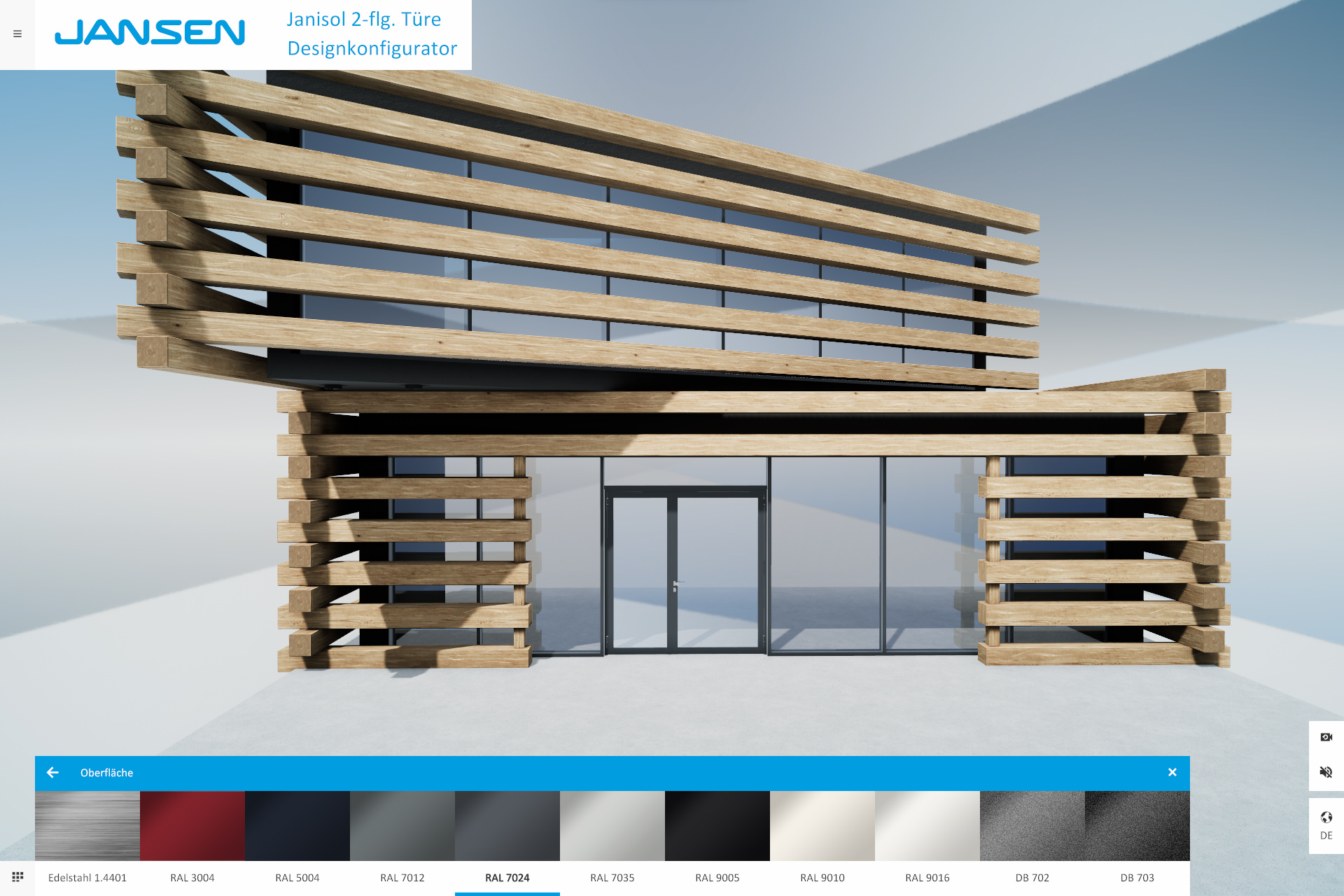 Virtueller Showroom Gebäudeinspiration - Jansen AG