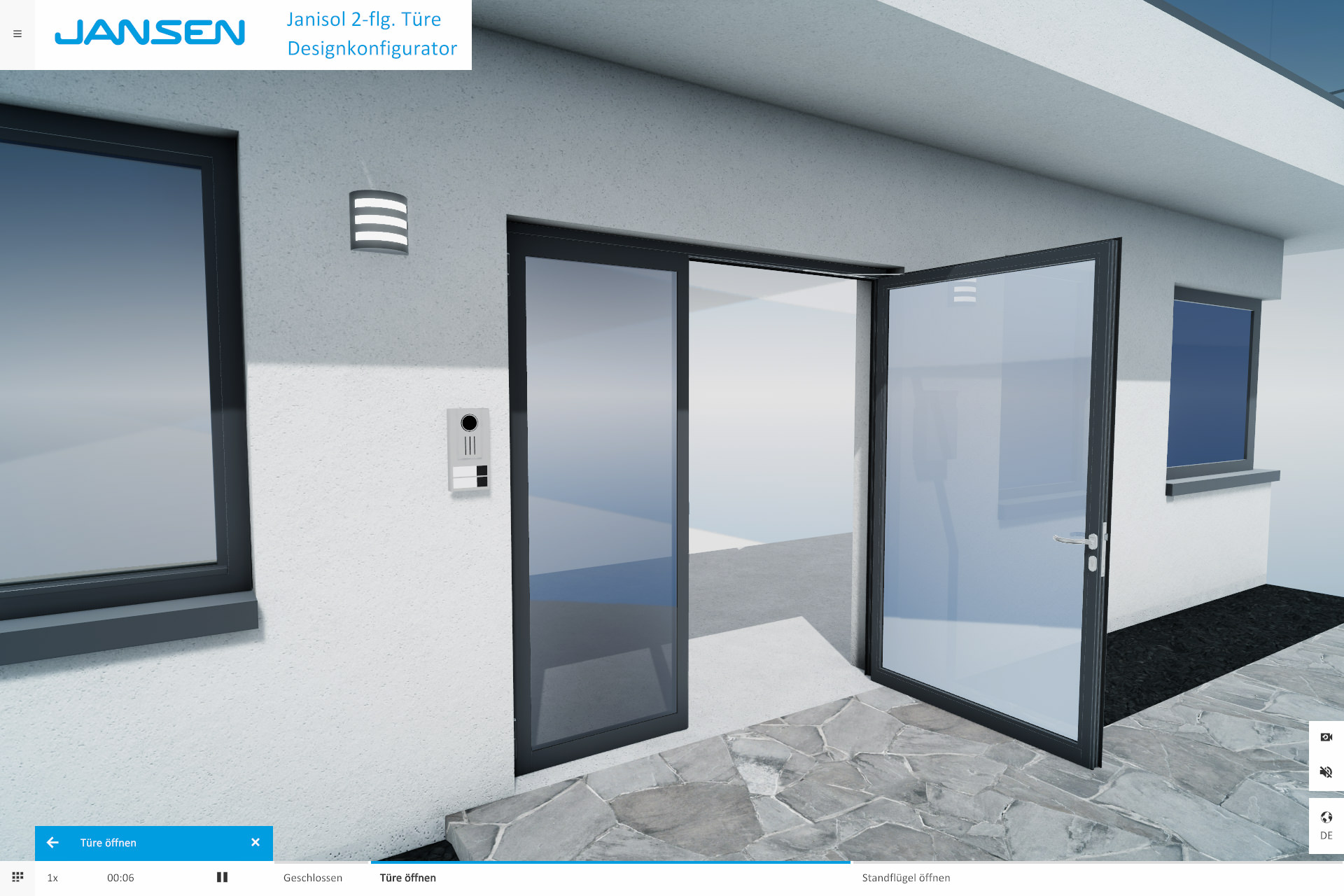 Virtual showroom building - Jansen AG