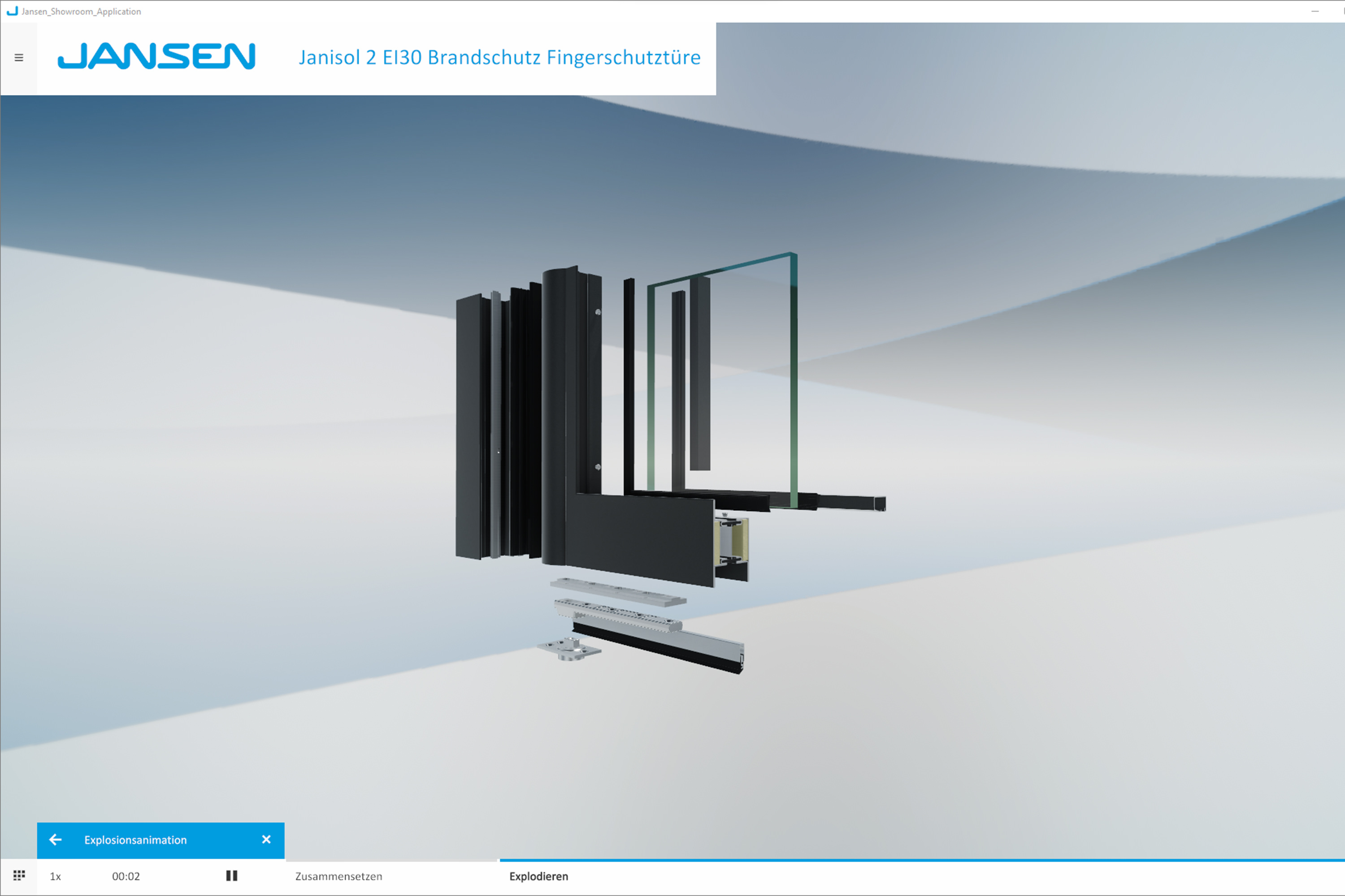 Virtual showroom - Exploded view Janisol 2 EI 30 - Jansen AG