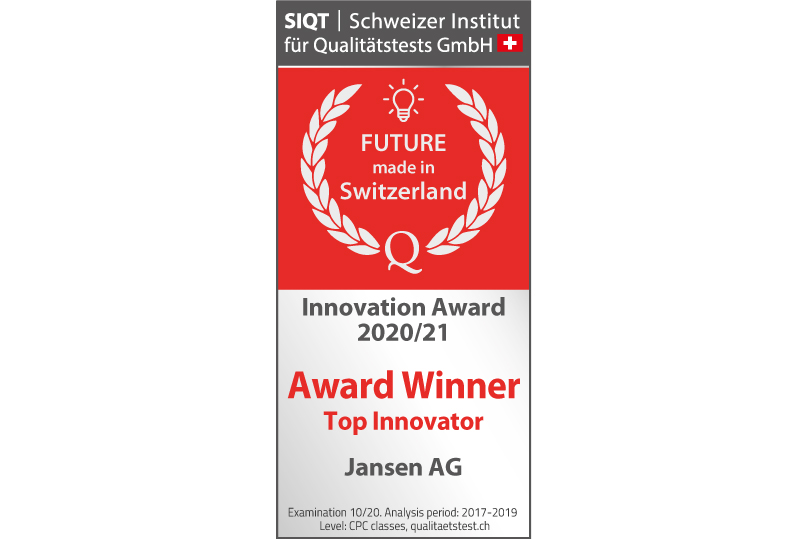 Jansen Jansen AG - Innovation Award 2020/2021: Jansen gets in on the action